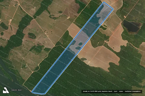 Imagem de satélite de FAZENDA VACA BRANCA - Mat. 12.361 em Alta Floresta - MT