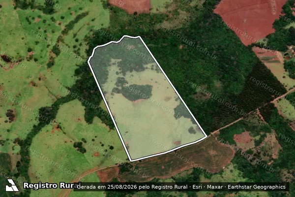 Imagem de satélite de P/Lote n° 114, da Gleba n° 06, 3ª Parte, Colônia Xagú - Matrícula 2.959 em Nova Laranjeiras - PR