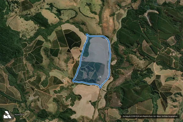 Imagem de satélite de FAZENDA VILA VERDE - Gleba 1 em Santo Antônio do Amparo - MG