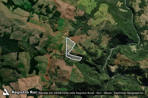 Imagem de satélite de RIO PEDRINHO - PARTE A em Turvo - PR