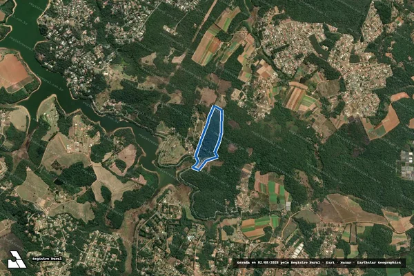 Imagem de satélite de Sitio Irmãos Vieira V - 1 em Ibiúna - SP