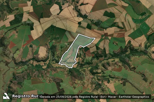 Imagem de satélite de Fazenda Cubatão e Santa Maria em Batatais - SP