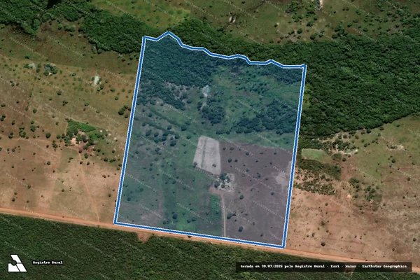 Imagem de satélite de P.A. TARUMÃ - Lote 22 em Nova Crixás - GO