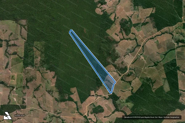 Imagem de satélite de Fazenda São José - Lote 41 - Parcela 1 em Cotriguaçu - MT