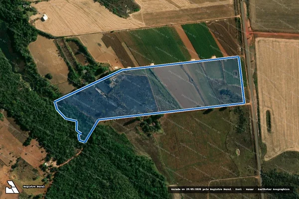 Imagem de satélite de P.A. TERRA CONQUISTADA ? LOTE 19 - Parte 1 em Água Fria de Goiás - GO