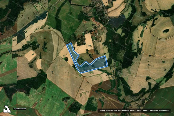 Imagem de satélite de FAZENDA BOA ESPERANÇA OU BOA VISTA - Gleba 02 em Uberaba - MG