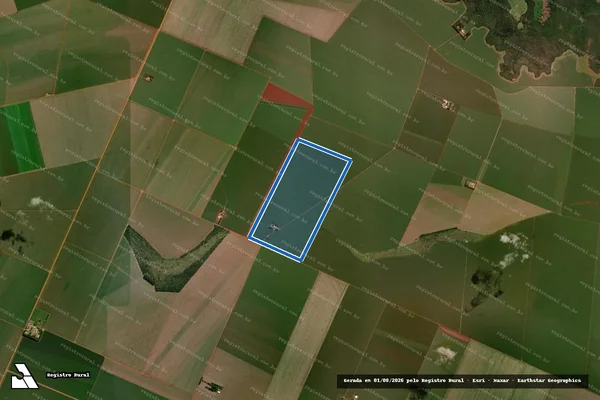 Imagem de satélite de Fazenda Platina I - Parcela 1 em São Gabriel do Oeste - MS