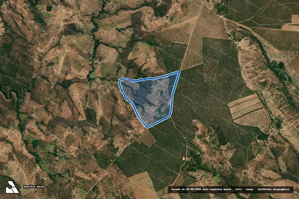 Imagem de satélite de FAZENDA SÃO PEDRO, DENOMINADO FAZENDA AMARAL - Parte 1 em Posse - GO