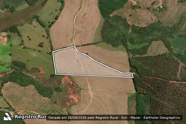 Imagem de satélite de Boa Vista, Água Fria na Fazenda Boa Vista  - Parte 1B em São João del Rei - MG