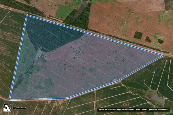 Imagem de satélite de FAZENDA TRIANGULO-PARTE DOS LOTES 18 E 19, DO LOTEAMENTO MARIANOPOLIS GLEBA 02 - 01 em Marianópolis do Tocantins - TO