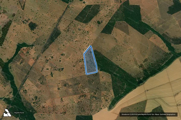 Imagem de satélite de Lote 22 ? Projeto de Assentamento Santa Elza - Lote 22 ? Projeto de Assentamento Santa Elza em Caçu - GO