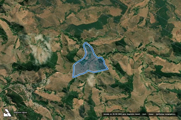 Imagem de satélite de Fazenda Ouro Fino - GLEBA B em Rio Casca - MG