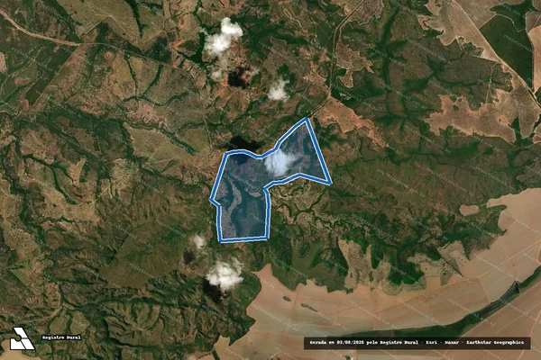 Imagem de satélite de FAZENDA CASA DE PEDRA - em Guiratinga - MT