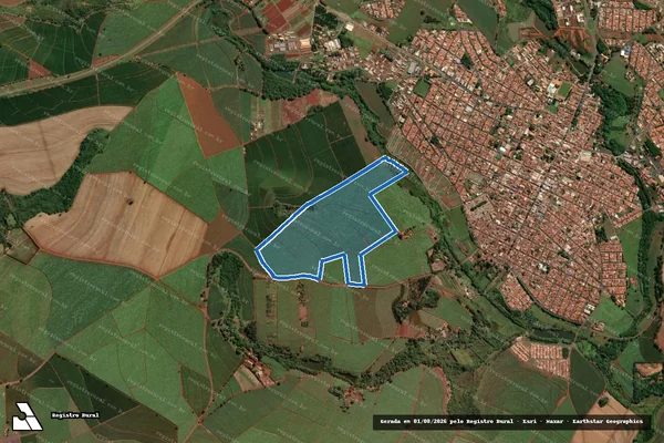 Imagem de satélite de Fazenda Santa Lúcia ? Gleba 2 - A em Santa Cruz das Palmeiras - SP