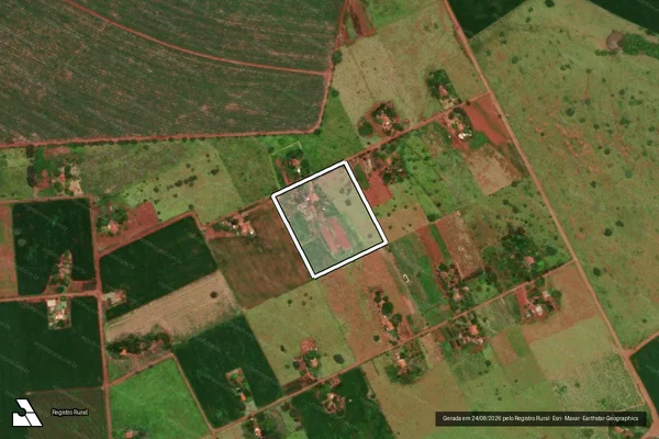 Imagem de satélite de Projeto de Assentamento Bebedouro - Lote 67 em Nova Alvorada do Sul - MS