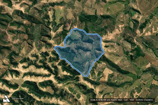 Imagem de satélite de Fazenda Capoeirão, lugar Estrela e São Lourenço - Gleba 01 em Estrela do Indaiá - MG