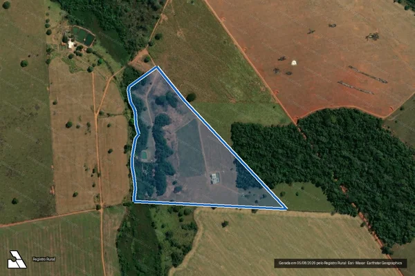 Imagem de satélite de FAZENDA BAIXÃO - Parte 1 em Firminópolis - GO
