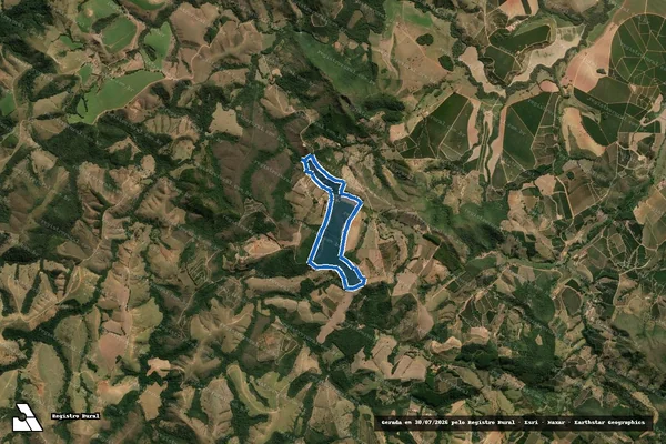 Imagem de satélite de Fazenda Confusão, lugar denominado Matinha - Parte 1 em Vargem Bonita - MG
