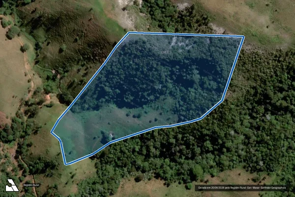 Imagem de satélite de FAZENDA SORTE GRANDE  - Parte 1 em Santa Helena de Minas - MG
