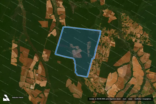 Imagem de satélite de FAZENDA CANAÃ DO XINGÚ - Parte 1 em Querência - MT