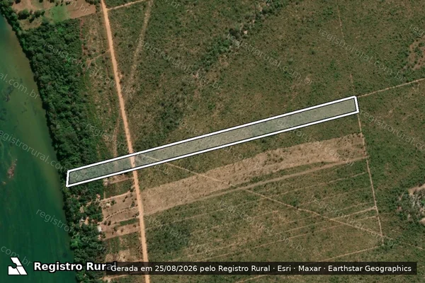 Imagem de satélite de Area 01 Remanescente da Parte K do Lote 04 do Loteamento Tocantins e São Valério 2ª Etapa - PARTE 02 REMANESCENTE em Peixe - TO