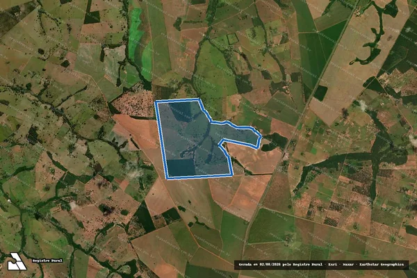 Imagem de satélite de FAZENDA TAQUARUSSU - Parte 1 em Jaraguari - MS