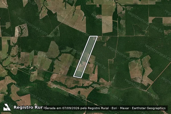 Imagem de satélite de LOTE 23 - GLEBA 04 - SETOR URUCUMACUÃ ? PF CORUMBIARA, FAZENDA SÃO PAULO - PARTE 03 em Pimenta Bueno - RO