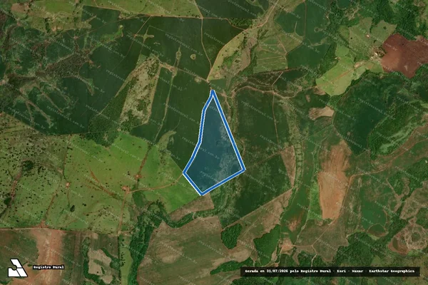 Imagem de satélite de CHÁCARA OLHO D ÁGUA - Parte 1 em Antônio João - MS