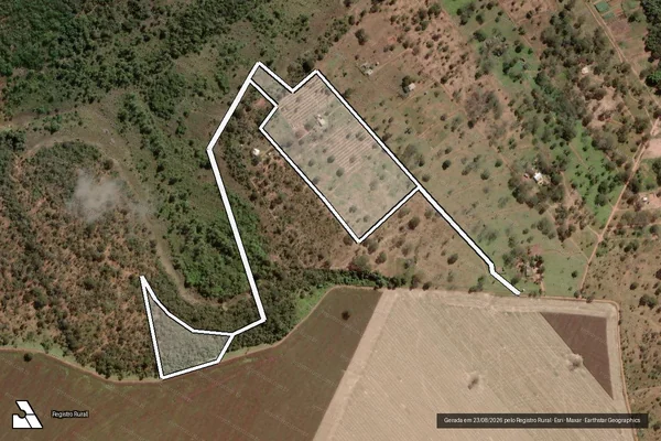 Imagem de satélite de Fazenda Douradinho, lugar denominado "Jataí", Gleba 7 - CHICãO em Uberlândia - MG