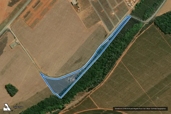 Imagem de satélite de FAZENDA SÃO GONÇALO, LUGAR DENOMINADO CORREDOR - Gleba 02 em Varjão de Minas - MG