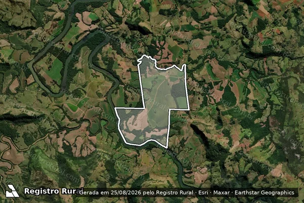 Imagem de satélite de FAZENDA JACARÉ - 001 em Cândido de Abreu - PR