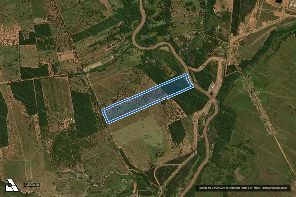 Imagem de satélite de Lotes 06, 07, 08, 09 e 10 da Colônia da Barrinha - Parte 04 em Ribas do Rio Pardo - MS