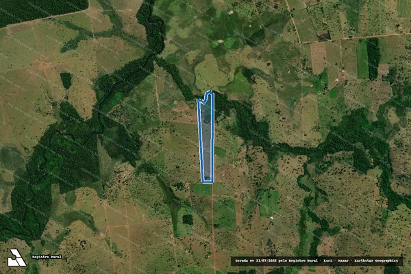 Imagem de satélite de FAZENDA PERSEVERANÇA - LOTE 347 - GLEBA SÃO DOMINGOS (Matrícula 10972) em Vale de São Domingos - MT