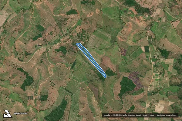 Imagem de satélite de Sítio Vale do Jordão - Gleba 1 em Aimorés - MG