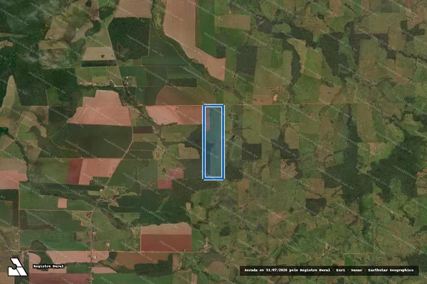Imagem de satélite de Lote Rural 21, Gleba 23-A, St. Santa Cruz, Gleba Santa Cruz - Parcela 1 em Corumbiara - RO