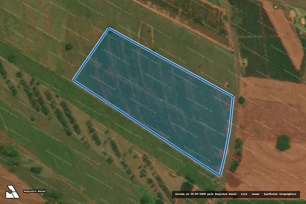 Imagem de satélite de LOTE RURAL N° 829-B - Parte 1 em São Jorge do Patrocínio - PR