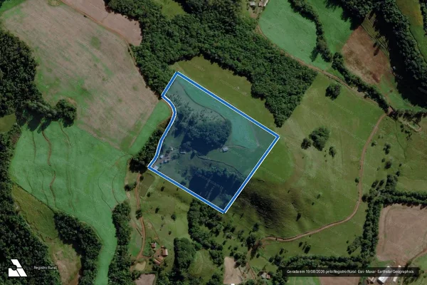 Imagem de satélite de PARTE DO LOTE COLONIAL RURAL Nº (35) - PARCELA 01 em Iraceminha - SC