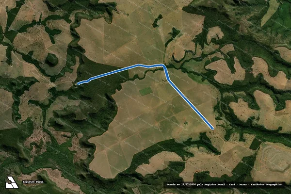 Imagem de satélite de Fazenda Rio Bonito - GLEBA B ? ESTRADA MUNICIPAL em Costa Rica - MS