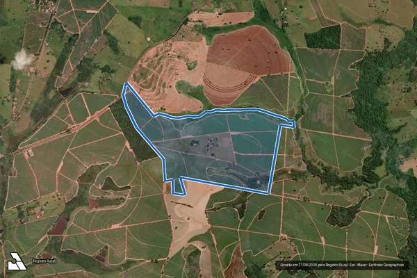 Imagem de satélite de FAZENDA SANTA TEREZINHA - 001 em São João das Duas Pontes - SP