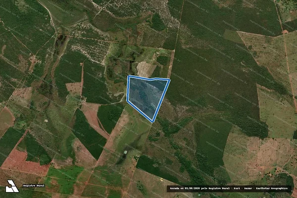 Imagem de satélite de FAZENDA AGUA BRANCA - PARTE 1 em Nova Crixás - GO