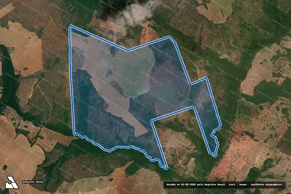 Imagem de satélite de FAZENDA JK / Mat. 271 em Santa Rosa do Tocantins - TO