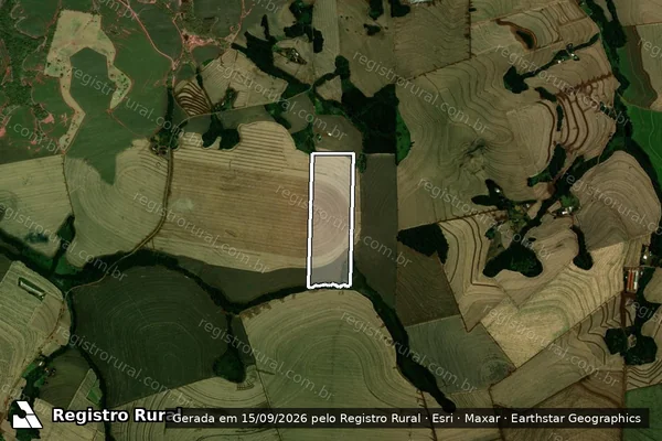 Imagem de satélite de Lote de terras nº 50-A-1 - Matrícula 5656 em Campina da Lagoa - PR