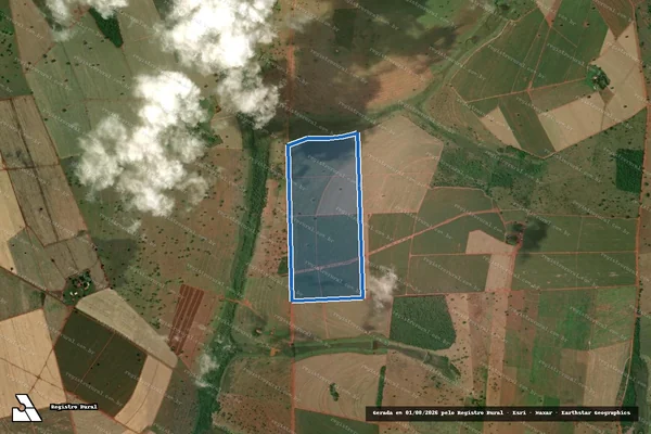 Imagem de satélite de Fazenda Santa Rosa - Matrícula 29.808 em Iturama - MG