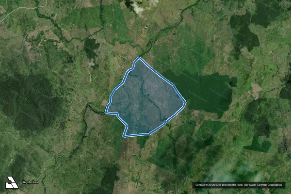 Imagem de satélite de FAZENDA NATAL - Parte 1 em Itaju do Colônia - BA