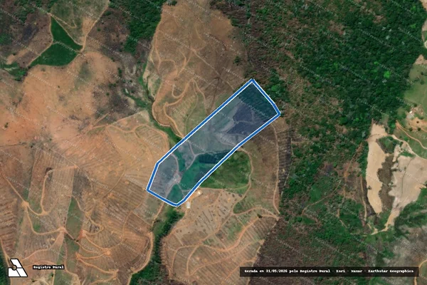 Imagem de satélite de Córrego Capim Roxo - GLEBA 5 em Caparaó - MG