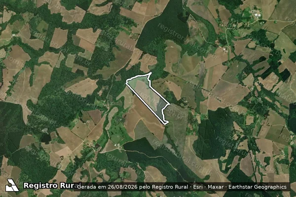 Imagem de satélite de Avencal Sao Pedro Sitio Varzea - Gleba B em Mafra - SC