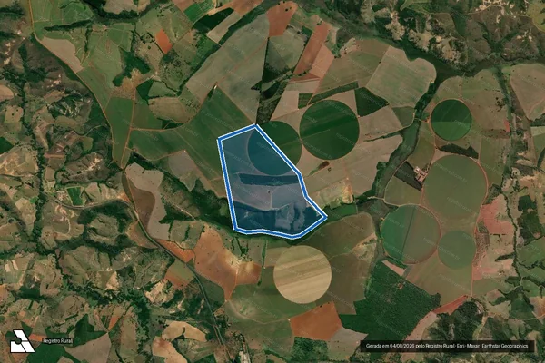 Imagem de satélite de FAZENDA SÃO JOÃO - Parte 1 em Iguatama - MG