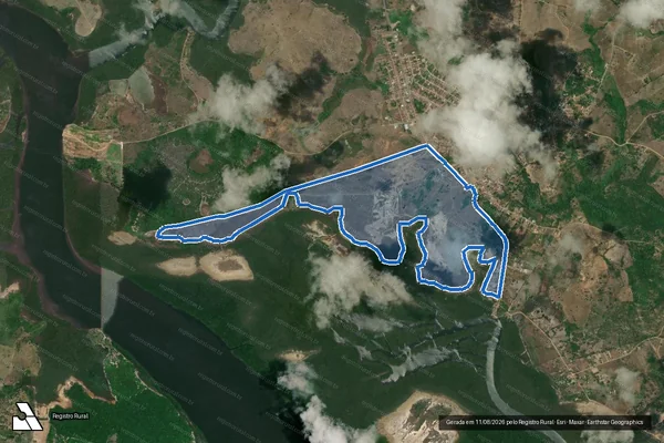 Imagem de satélite de FAZENDA PIPA, ALVORADA E GLÓRIA - PERÍMETRO em Santo Amaro das Brotas - SE