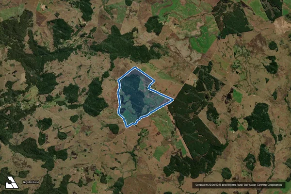 Imagem de satélite de Fazenda do Bau - Parte 1 em São Francisco de Paula - RS