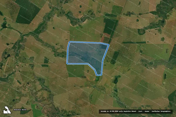 Imagem de satélite de Fazenda 5 Estrelas - Parte 1 em Aquidauana - MS